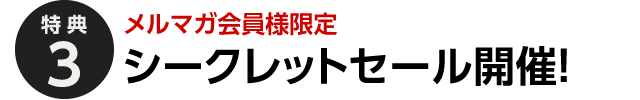 秘密の期間限定セール